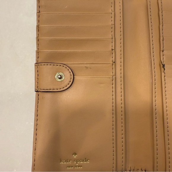 Kate Spade Women’s Bi-fold Long Wallet Black Pebble Leather Excellent! - Picture 7 of 15